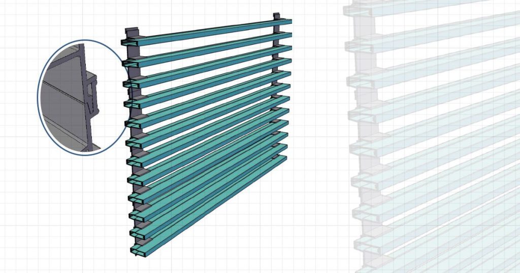 Celosía de lamas fijas de INDALSU